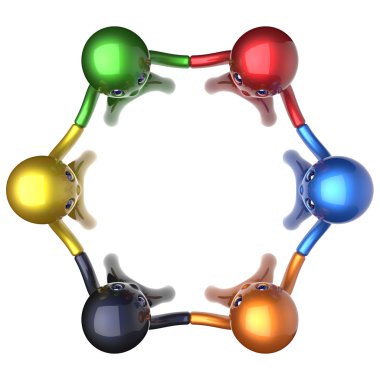 Social network individuality characters teamwork hr concept