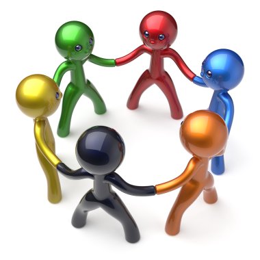 Social network teamwork human resources circle people