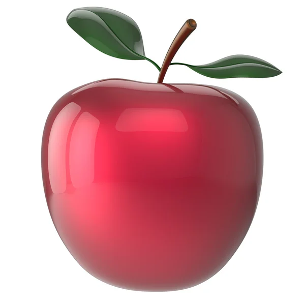 Red apple fruit nutrition ripe food antioxidant fresh exotic icon — Stockfoto