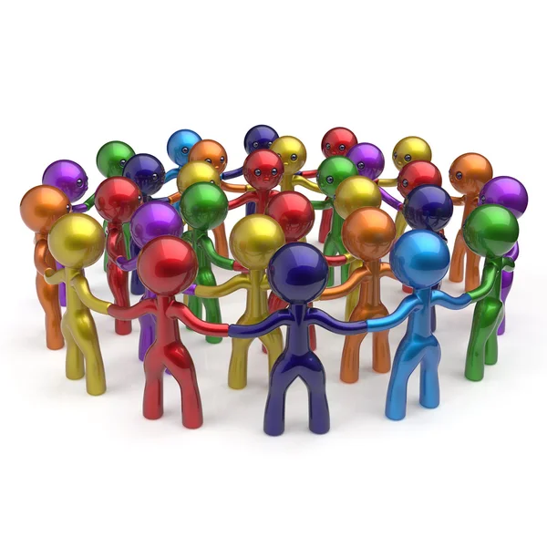 Social network worldwide large group people teamwork icon — Stock Fotó