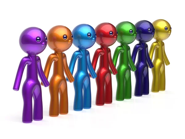 Human resource characters social network teamwork friends — 图库照片#
