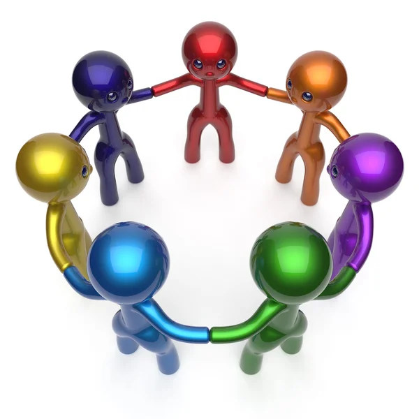 Rede social trabalho em equipe recursos humanos círculo pessoas — Fotografia de Stock
