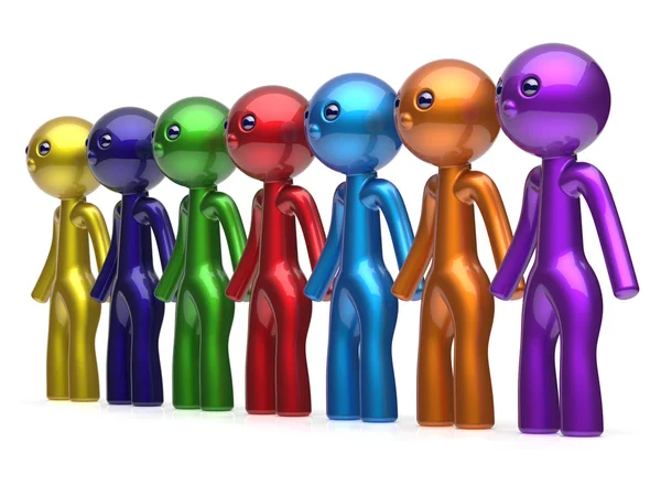 Social network human resources characters friends chain — Stock Photo, Image