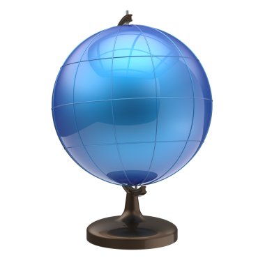 Planet Earth globe blank blue sphere international world icon