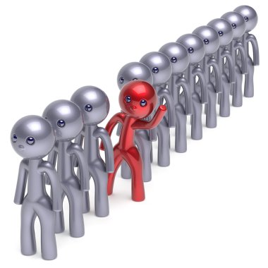 Stand out from the crowd character different individuality icon