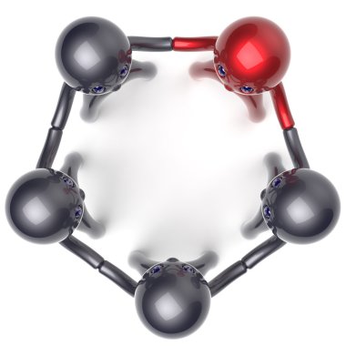 Teamwork leader circle human resources social network icon