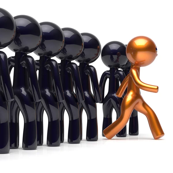 Different people be original individuality character crowd men — Stockfoto