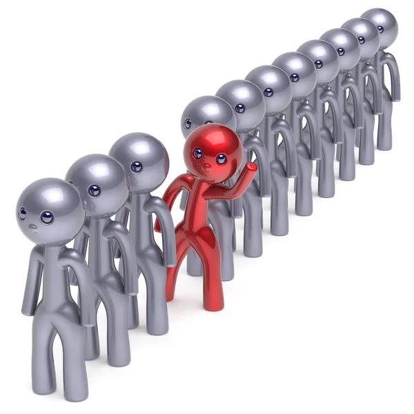 Stand out from the crowd character different individuality icon — Stockfoto