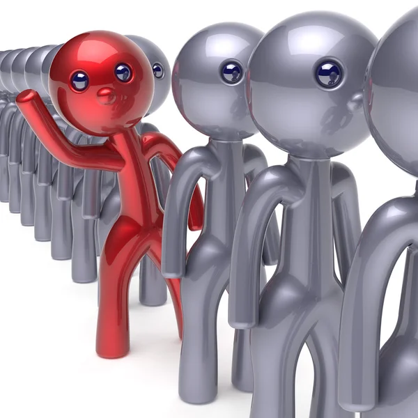 Different individuality man stand out from the crowd icon — Stock Photo, Image