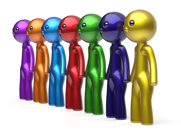 Human resource characters teamwork social network friends — Stock Photo, Image