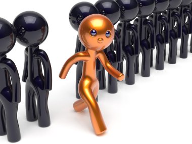 Different people man character unique individuality person