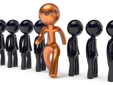 Different people unique man character individuality person