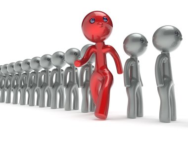Different people man character individuality new opportunities