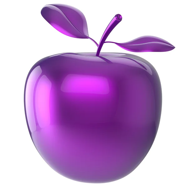 Purple apple blue research experiment food nutrition fruit icon — Stockfoto