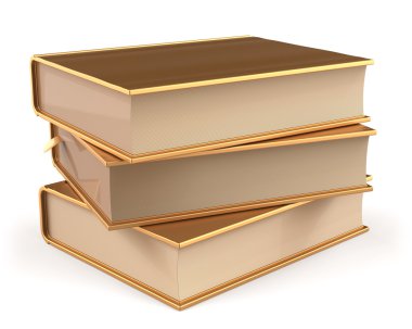 Book gold stack of books covers golden yellow textbooks