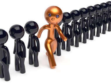 Farklı farklı insanlar benzersiz karakter düşünüyorum adam bireysellik