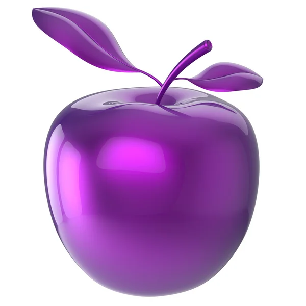 Apple blue purple food research experiment nutrition fruit icon — ストック写真