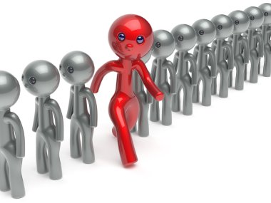 Man different stand out from the crowd individuality character
