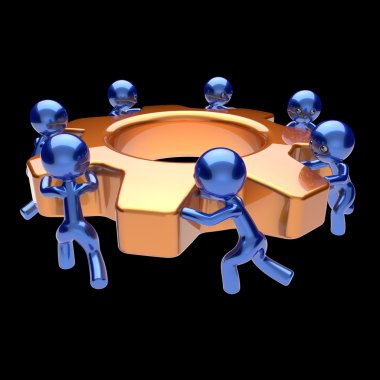 Ekip çalışması karikatür iş süreci takım iş erkek işçi