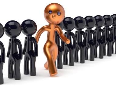 Unusual different people man character unique individuality