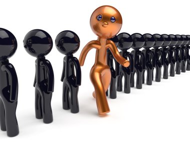 Bireysellik sıradışı adam karakter farklı insanlar benzersiz adam