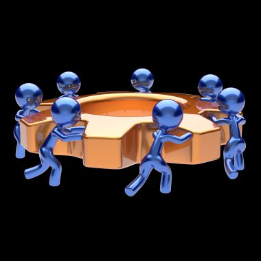 Gearwheel karikatür iş süreci takım çalışması