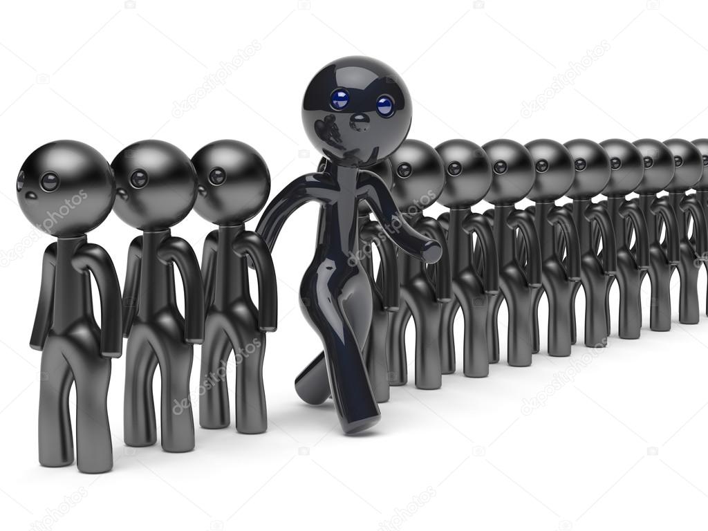 Unusual man different people stand out from crowd think differ