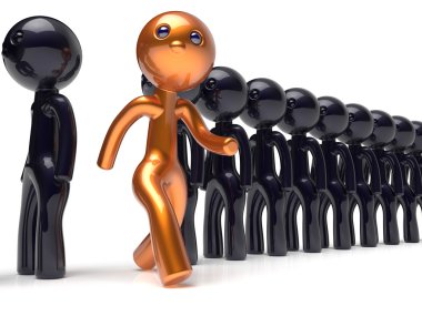 Farklı adam karakter bireysellik sıradışı insanlar benzersiz adam