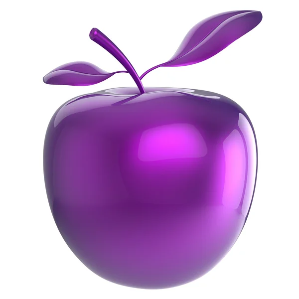 Apple fun fruit purple blue research experiment nutrition icon — Stock Photo, Image