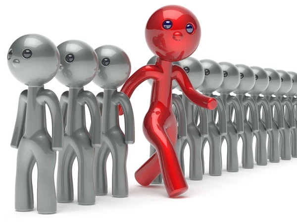 Individuality unusual different man character people red guy — Stock Photo, Image