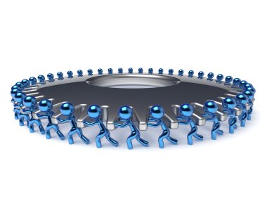 Dişli çark insan kaynakları ortaklığı ekip çalışması işgücü