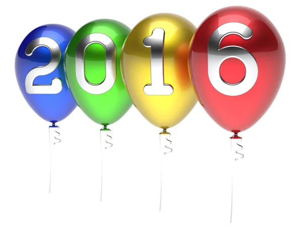 New 2016 Years Eve balloons wintertime party decoration — Stock Photo, Image