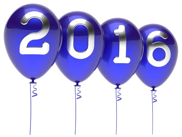 New Years Eve 2016 balloons wintertime party decoration — Stock Photo, Image