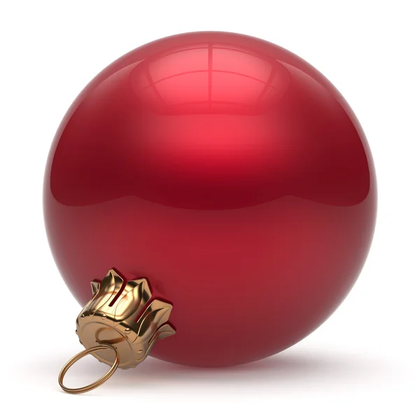 Christmas ball New Years Eve bauble wintertime decoration red — Zdjęcie stockowe