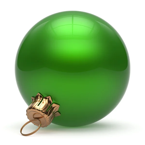 Christmas ball New Year's Eve bauble decoration green round — ストック写真