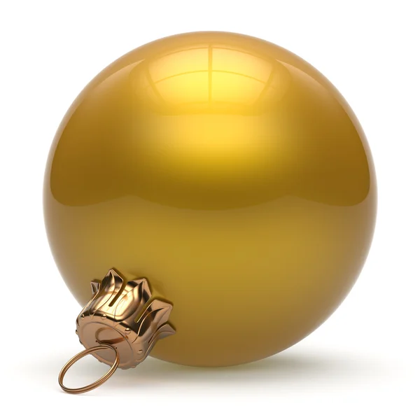 Christmas ball New Year's Eve bauble decoration yellow gold — Stockfoto