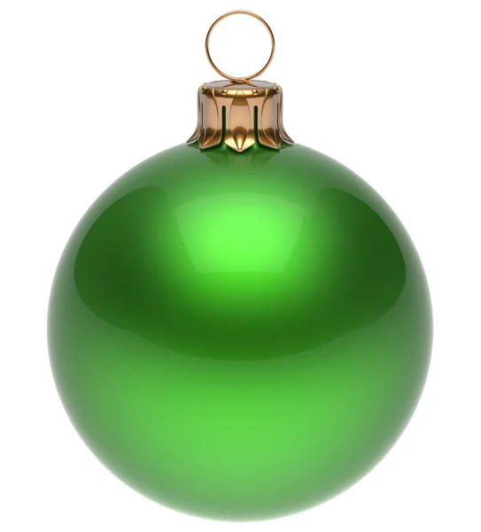 Christmas ball green New Year's Eve bauble winter decoration — Stock fotografie