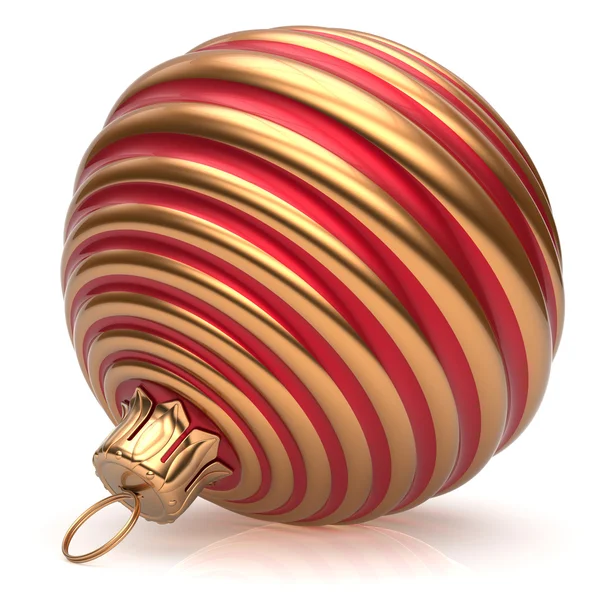 Christmas ball New Year's Eve decoration bauble red golden — Φωτογραφία Αρχείου