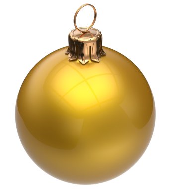 Christmas ball yellow New Year's Eve bauble Xmas decoration