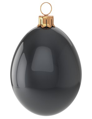 Christmas ball egg New Year's Eve bauble black decoration