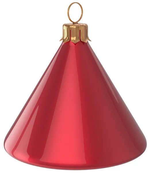 Weihnachtskugel Kegel geometrische Silvesterkugel rot — Stockfoto