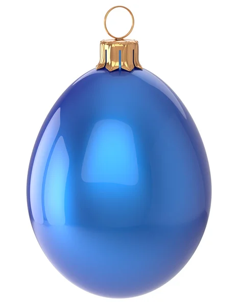 Bola de Navidad huevo Año Nuevo bauble decoración azul — Foto de Stock