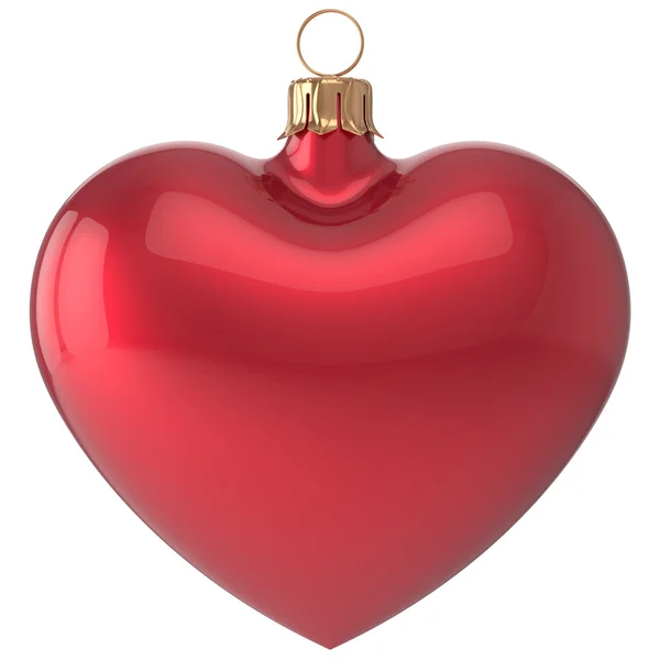 Christmas ball heart New Year's Eve bauble decoration red — Stock Photo, Image