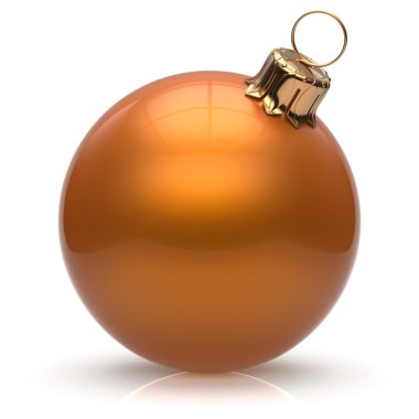 New Year's Eve bauble Christmas ball decoration orange