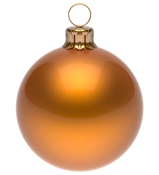 Bola de Navidad naranja Año Nuevo bauble decoración en blanco — Foto de Stock