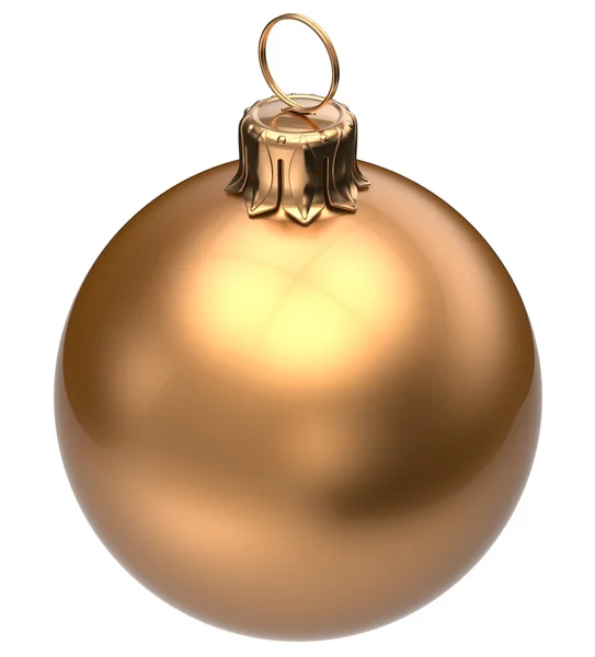 Christmas ball golden New Year's Eve bauble decoration — Stock fotografie