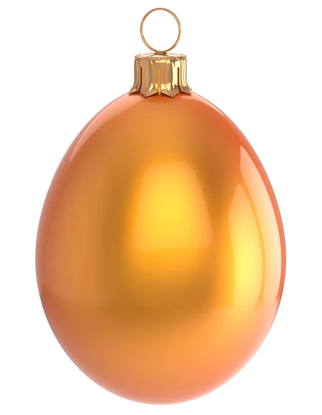 Christmas ball egg New Year's Eve bauble orange decoration — Stock Photo, Image