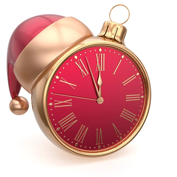 Alarm clock Christmas ball decoration New Year's Eve bauble — 스톡 사진