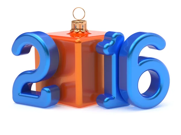 New Year 2016 Christmas ball cube joke Merry Xmas bauble — 图库照片