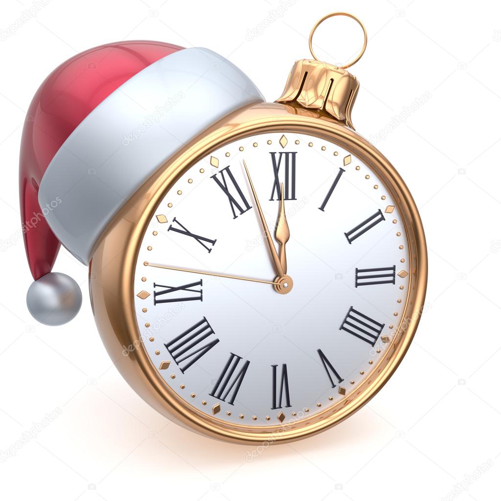 Christmas ball alarm clock New Year's Eve time midnight hour